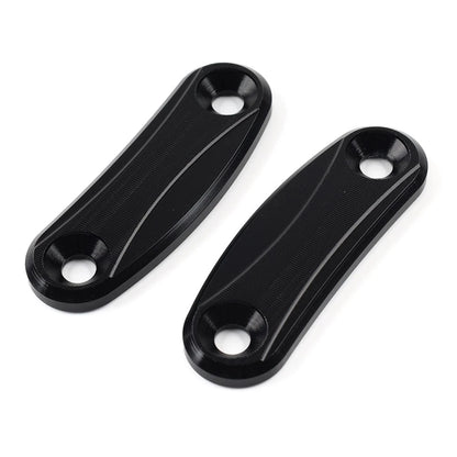 Rearview Mirror Block Off Base Plates Cover Black For Kawasaki ZX-10R 2011-2015