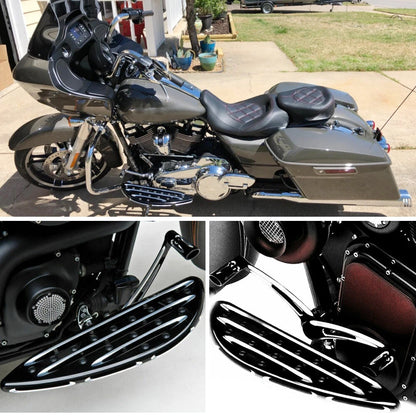 CNC Driver Passenger Stretched Floorboard For Harley Touring CVO Softail FL Dyna