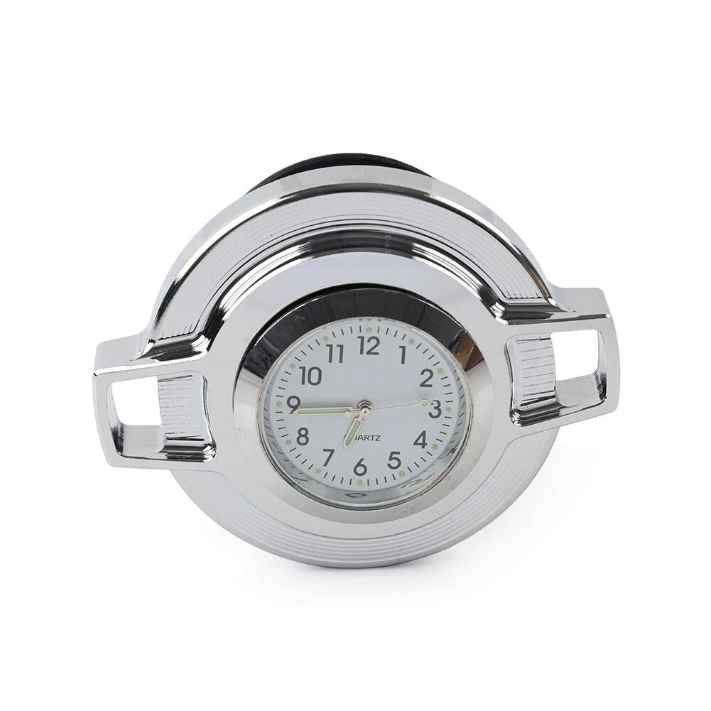 Fuel Gas Tank Oil Cap Cover W/Clock Chrome For Harley Sportster 883 Softail Dyna