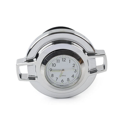 Fuel Gas Tank Oil Cap Cover W/Clock Chrome For Harley Sportster 883 Softail Dyna