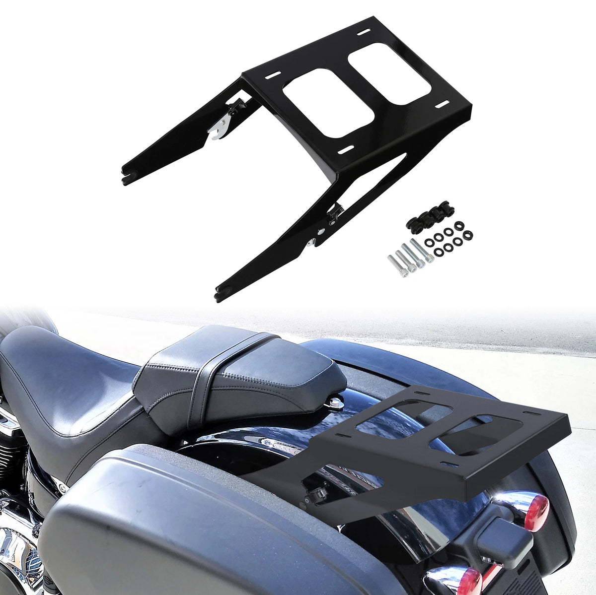 King Trunk Pad Mount Rack Fit For Harley Sport Glide FLSB 18-Up 19
