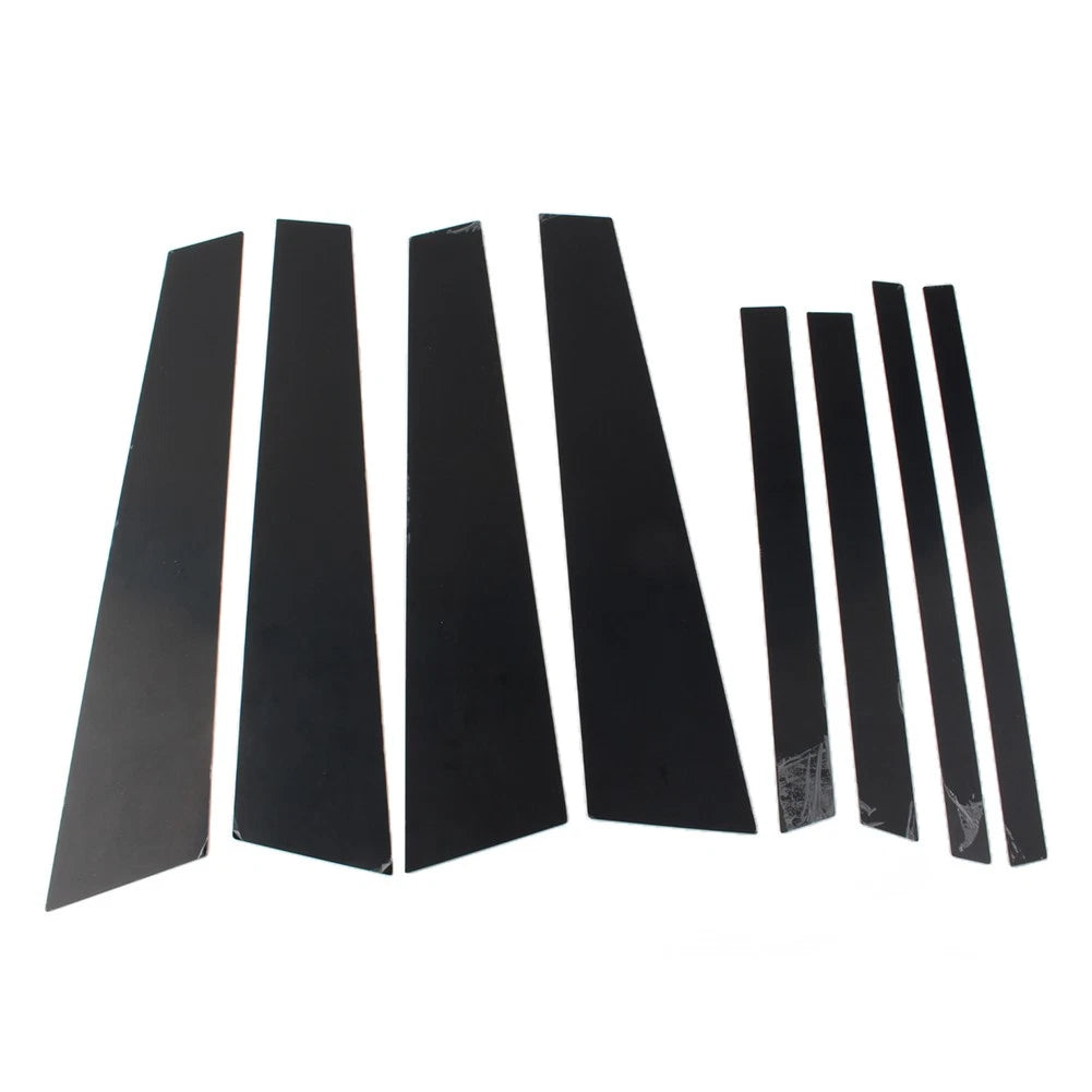 8 Pcs Car Bright Black Door Window Pillar Post Cover Trim For BMW X3 F25 2011-17