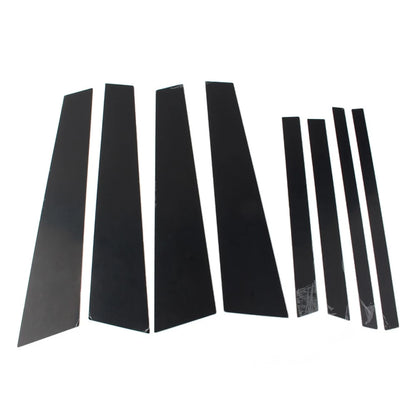 8 Pcs Car Bright Black Door Window Pillar Post Cover Trim For BMW X3 F25 2011-17