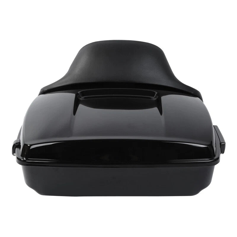 Black Chopped Trunk Backrest Mount Rack For Harley Touring Road Glide King 97-08