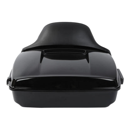 Black Chopped Trunk Backrest Mount Rack For Harley Touring Road Glide King 97-08