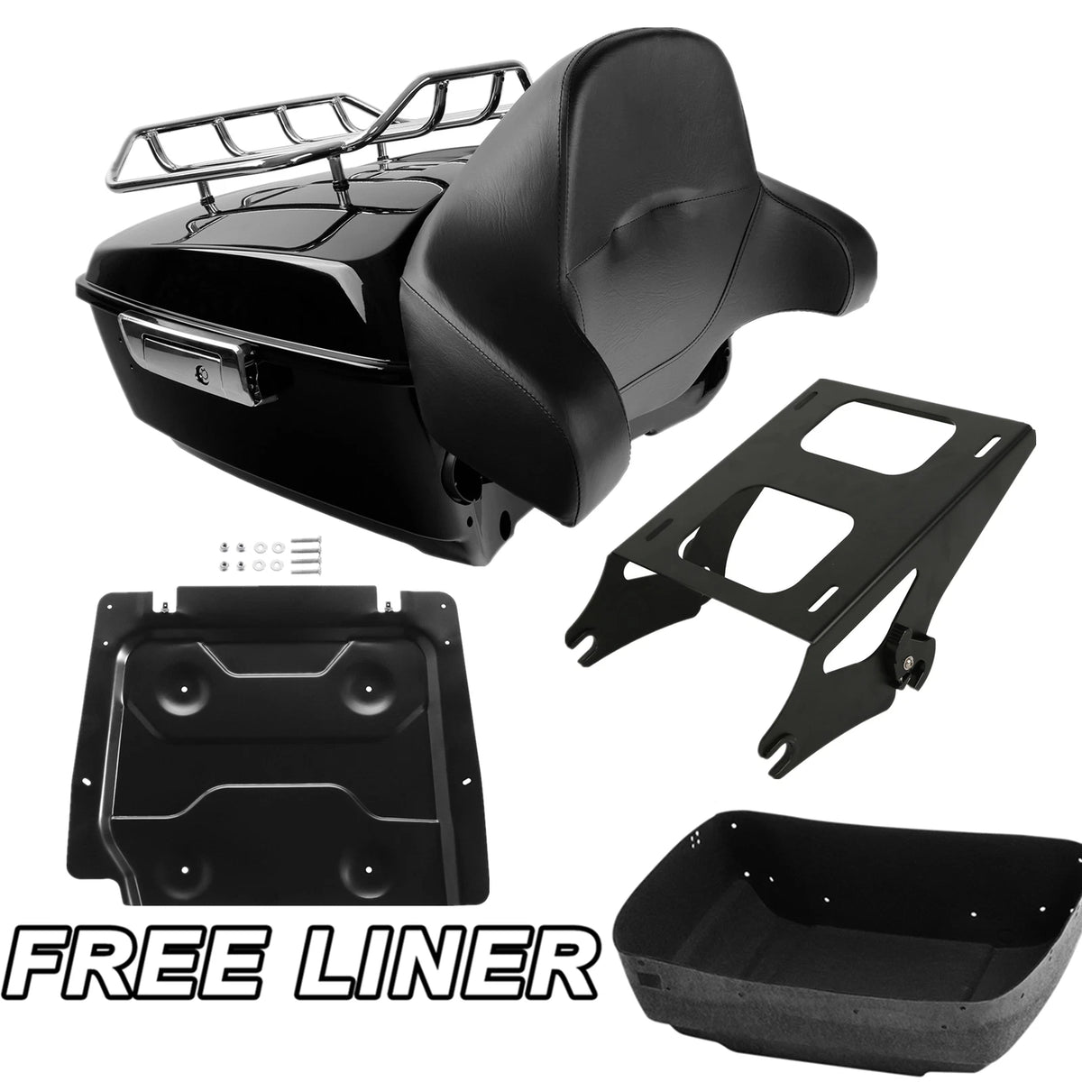 King Trunk Pad Mount Base Plate Fit For Harley Electra Glide 14-25