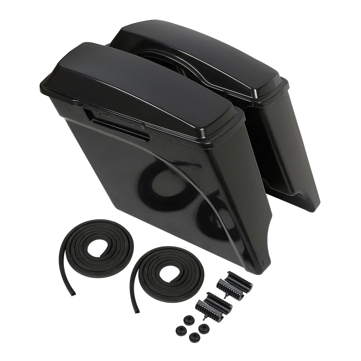 Unpainted 5" Extended Saddlebag Conversion Bracket Fit For Harley Fatboy 1984-17