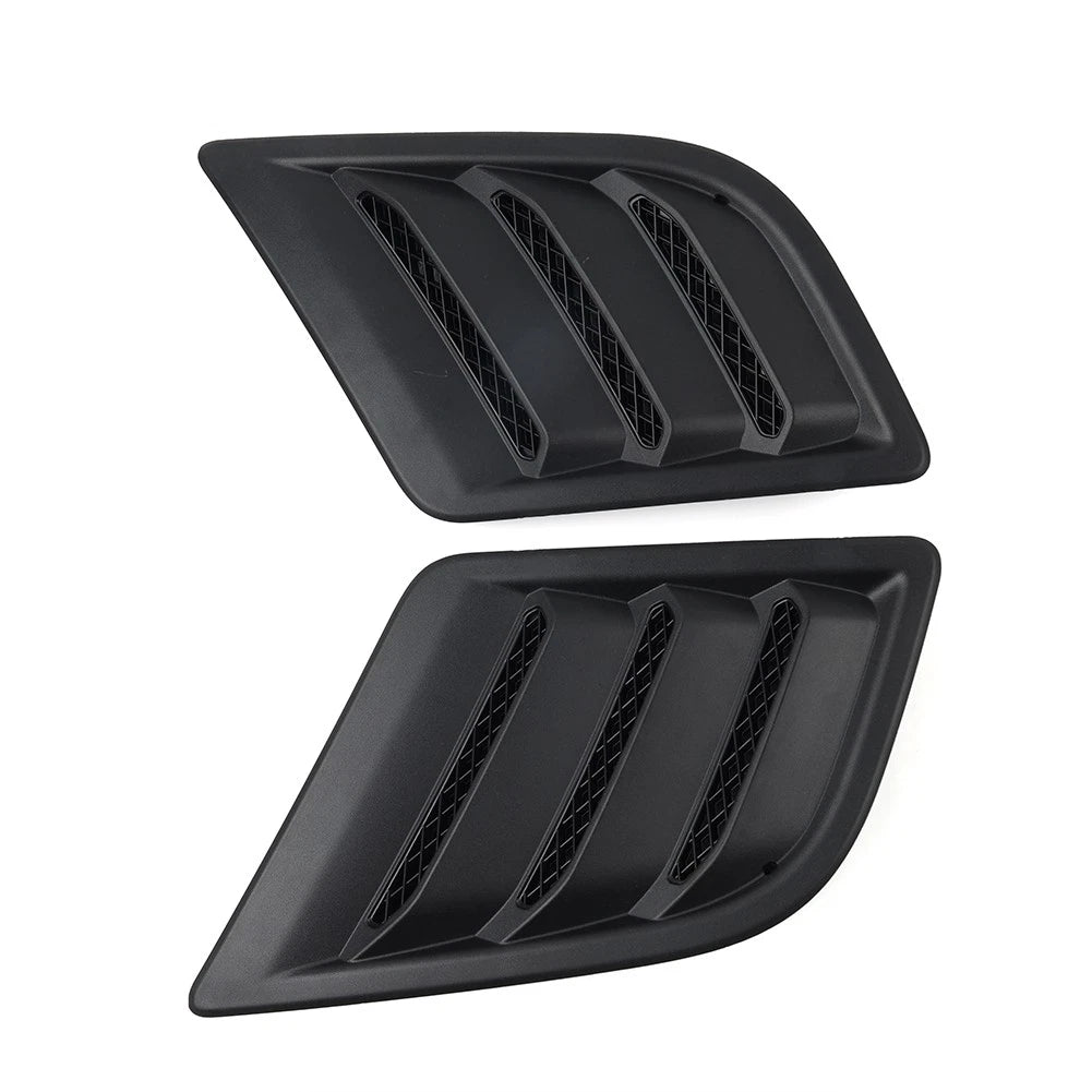 Side Hood Vent Bezel Grille Cover Black Pair Fit For Dodge Ram 1500 DT 2019-2024