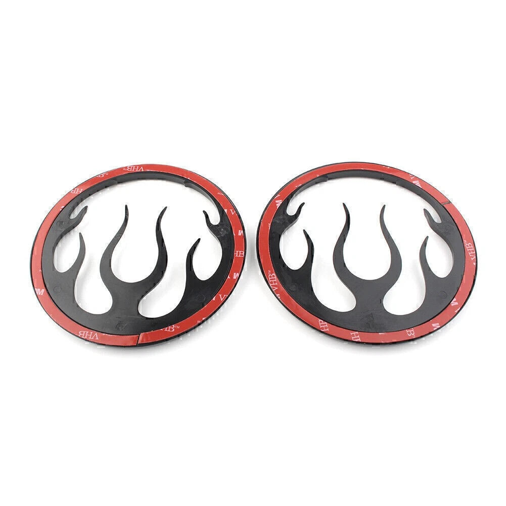 Flame Speaker Grill Accent Trim Cover for Harley Electra Street Glide Trikes