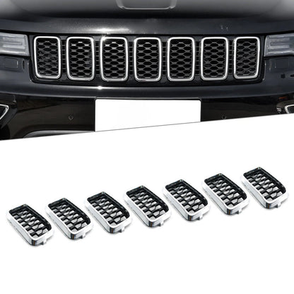 Front Grille Honeycomb Mesh Insert Cover Chrome For Jeep Grand Cherokee 17-21 US
