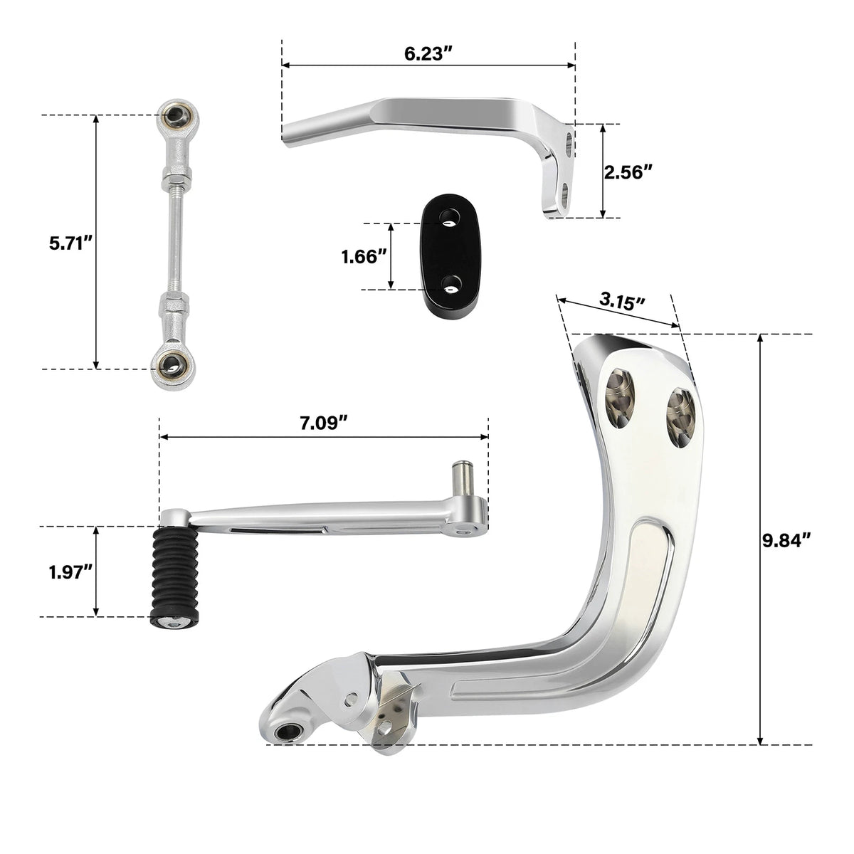 Mid Controls Shift Side & Brake Side Kit Fit For Harley FLSB FXFB FXFBS 2018-Up