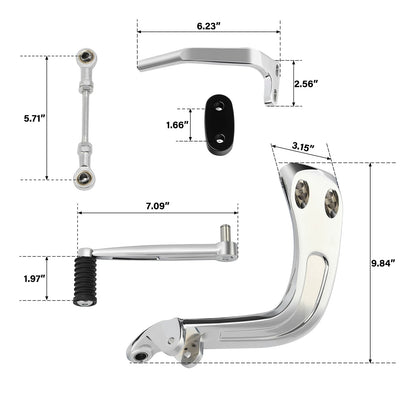 Mid Controls Shift Side & Brake Side Kit Fit For Harley FLSB FXFB FXFBS 2018-Up