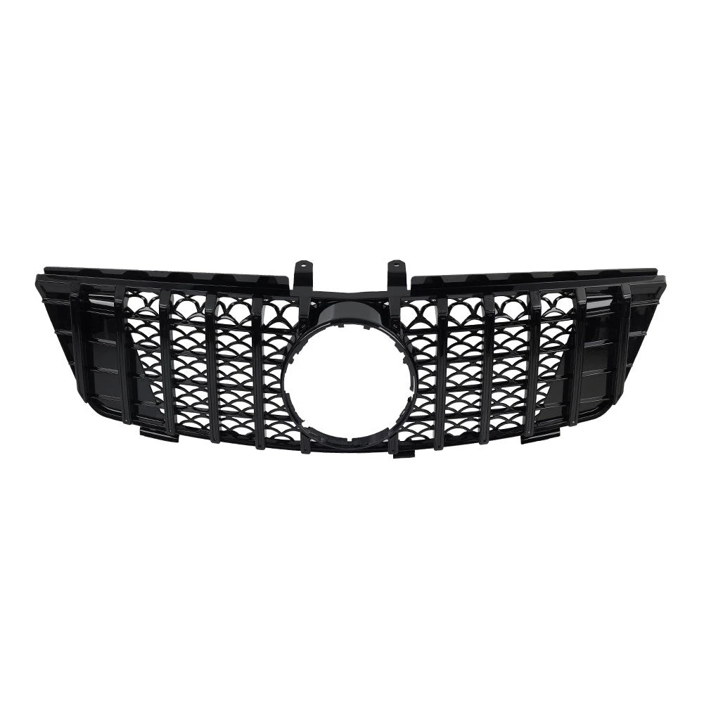 GTR Style Front Bumper Radiator Hood Grille Black For Benz ML Class W164 2005-08