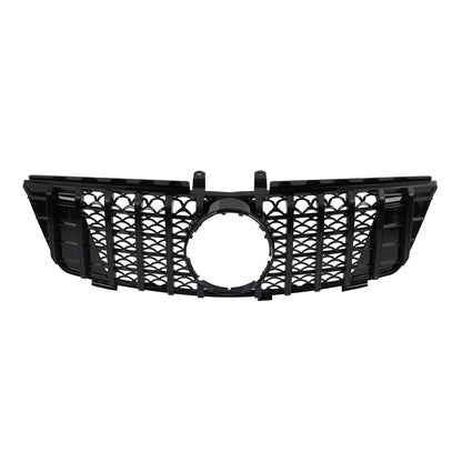 GTR Style Front Bumper Radiator Hood Grille Black For Benz ML Class W164 2005-08