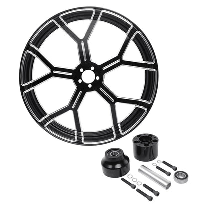 26 X 3.5'' Front Wheel Rim W/ Single Disc Hub Fit For Harley Electra Glide 97-21