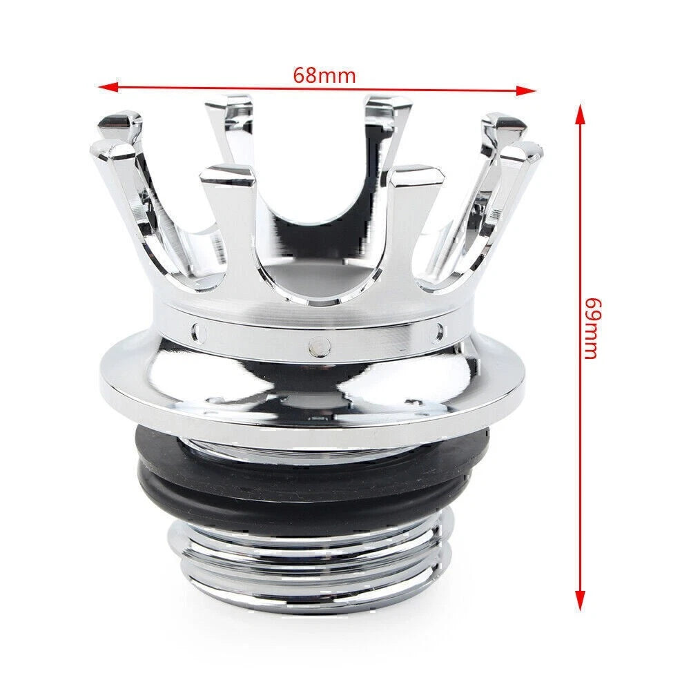 Motorbike Gas Tank Oil Cap Fuel Tank Cover Crown For Harley Road King XL Dyna US