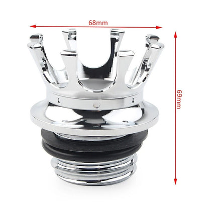 Motorbike Gas Tank Oil Cap Fuel Tank Cover Crown For Harley Road King XL Dyna US