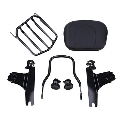 Quick Detachable Sissy Bar Passenger Backrest & Luggage Rack for Harley Softail