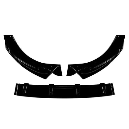 Glossy Black Front Bumper Spoiler Lip Splitter For Audi Q5 FY 2021-2024