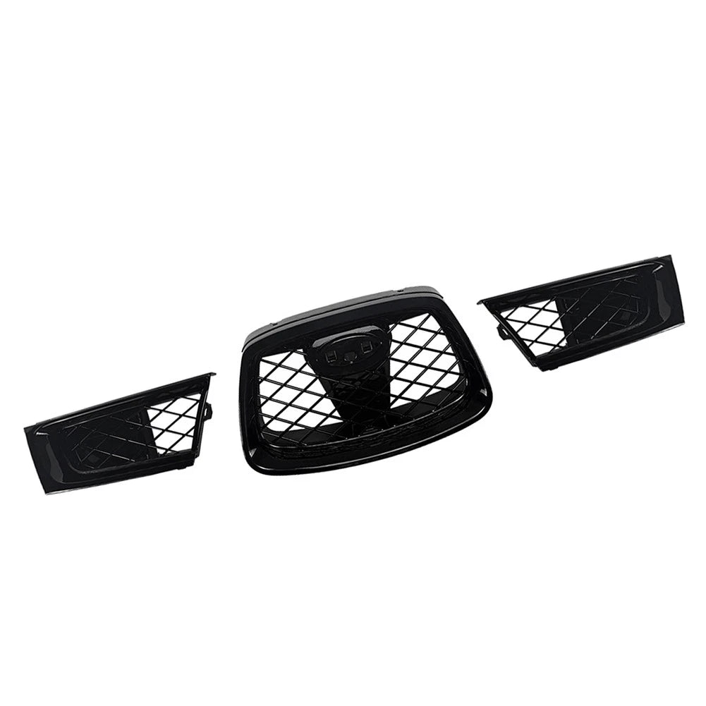 Set Front Bumper Upper Hood Kidney Grille For Subaru Impreza 9th WRX STI 2006-07