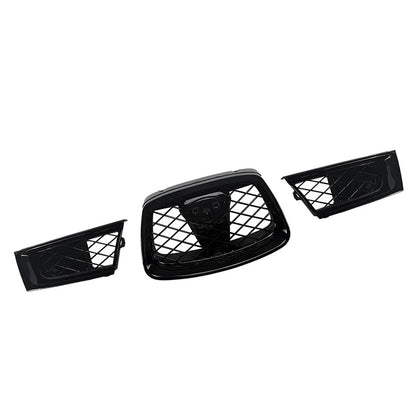 Set Front Bumper Upper Hood Kidney Grille For Subaru Impreza 9th WRX STI 2006-07