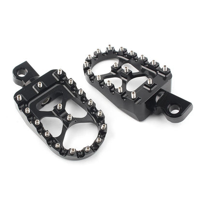 Wide Foot Peg MX Style For Harley Dyna Sportster Iron 883 Fatboy Bobber