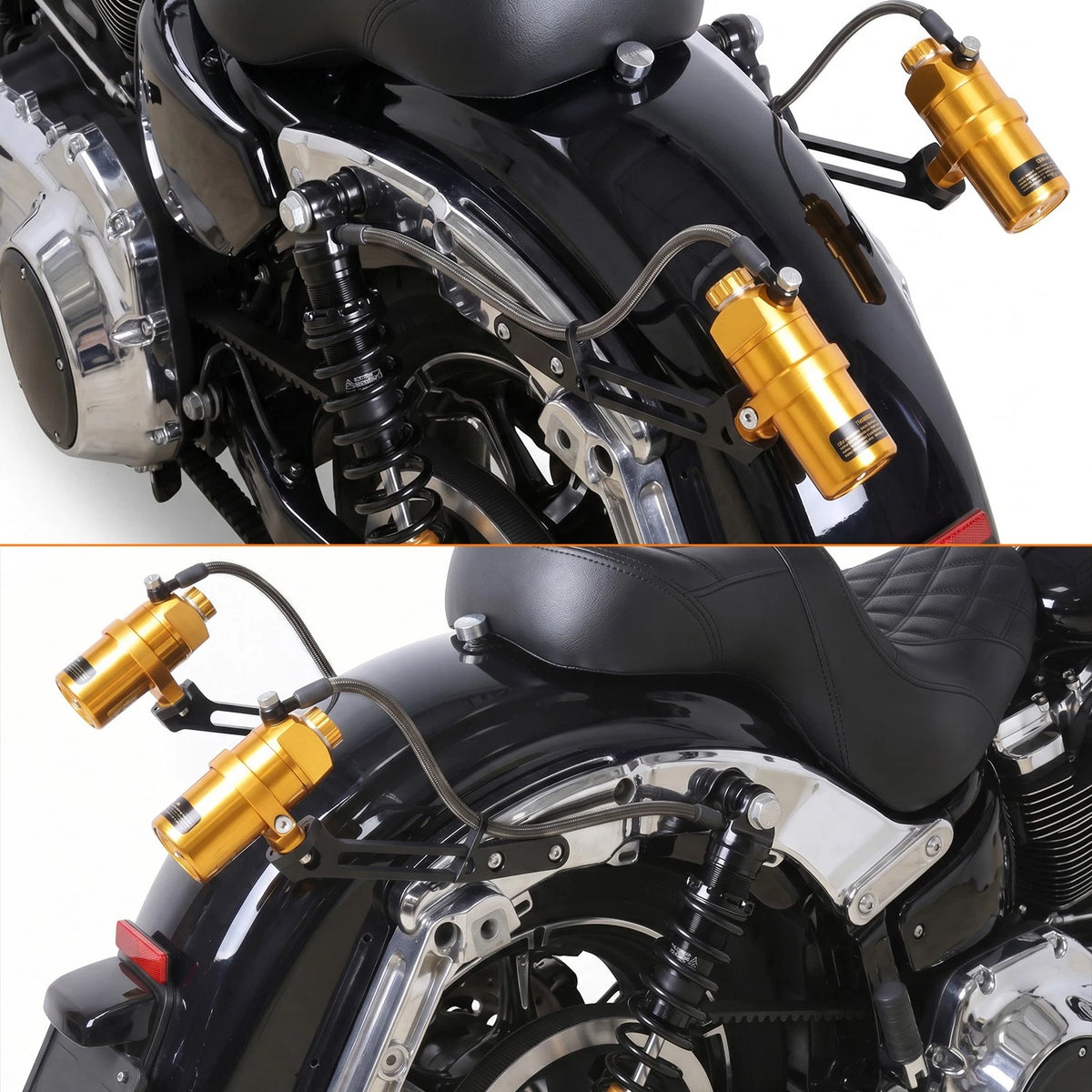 Remote Reservoir Rear Suspensions Shocks Fit For Harley Street Glide 2014-2025