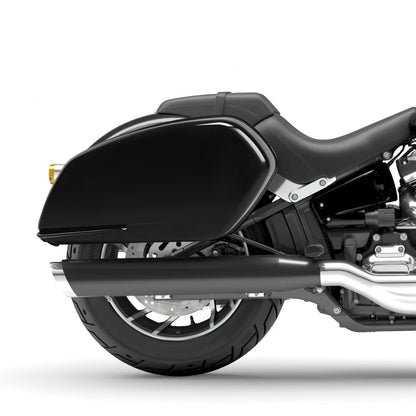 Gloss Black Saddlebags LED Brake Turn Light For Harley Low Rider ST FXLRST 22-24