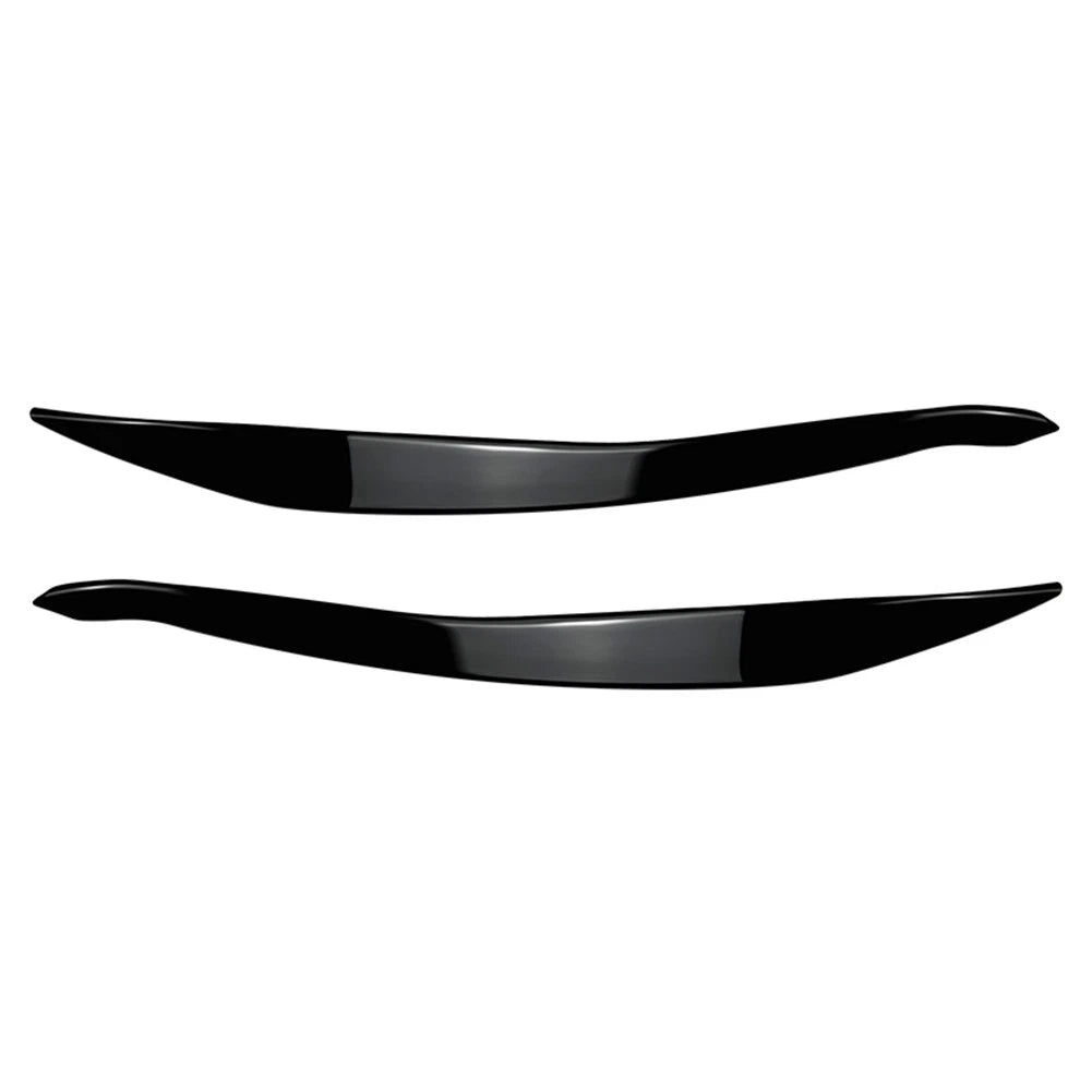 Front Headlight Eyelids Eyebrow Cover For BMW 5 Series F10 F11 2015-2017 Black