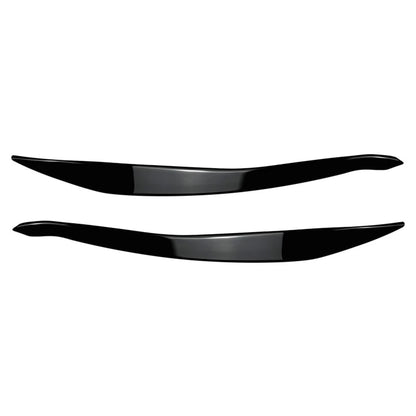 Front Headlight Eyelids Eyebrow Cover For BMW 5 Series F10 F11 2015-2017 Black