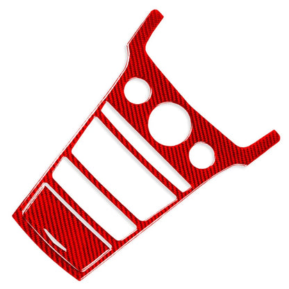 2Pcs Carbon Fiber Red Central Console Cover Trim For Cadillac CTS 2008-2013 ABS