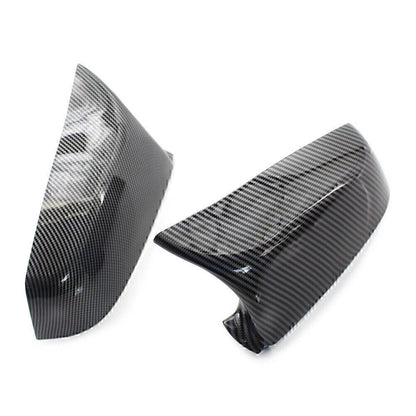 2x Carbon Fiber Rear View Mirror Cover Trim For BMW 5 Series E60 F10 F01 F02 E63