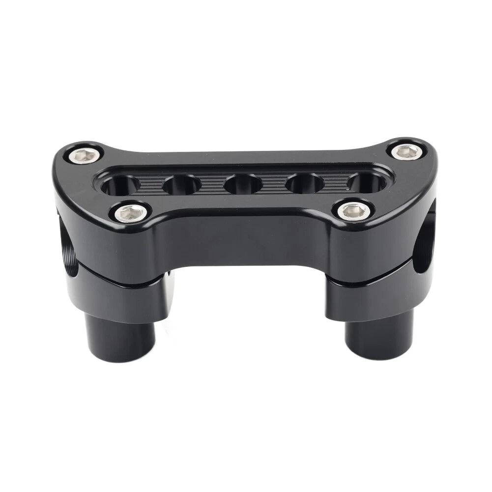 Handlebar Riser Top Clamp Mount For Harley Sportster Softail Dyna Road King Blk