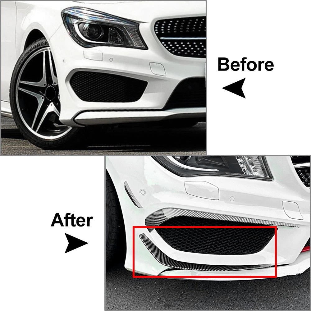 Glossy Black Front Air Vent Spoiler For Benz CLA Class C117 Prefacelift 13-16