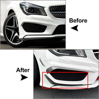 Glossy Black Front Air Vent Spoiler For Benz CLA Class C117 Prefacelift 13-16