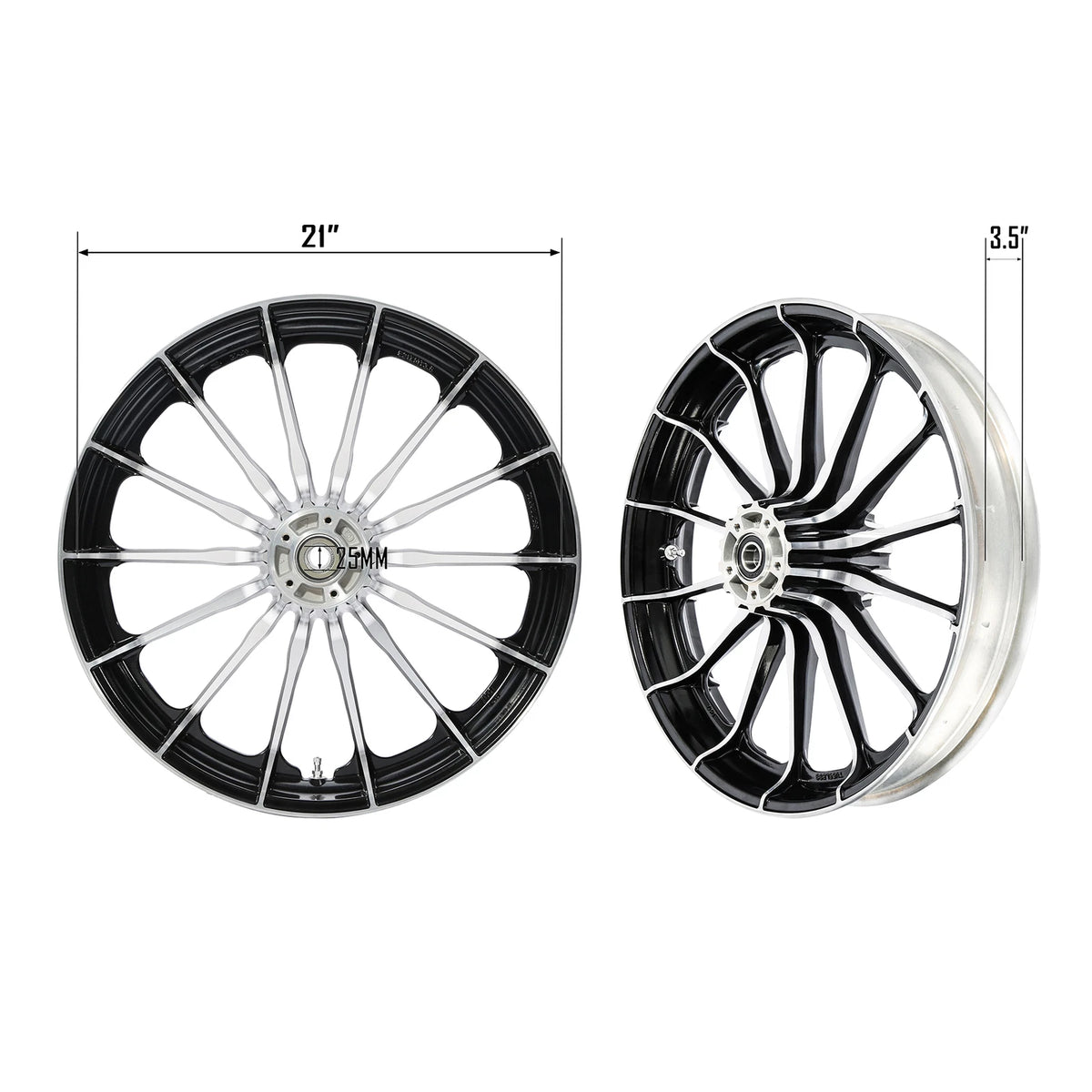 21"x3.5" Front Wheel Dual Rim Fit For Harley Touring Road King 2008-2025 22 ABS