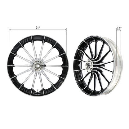 21"x3.5" Front Wheel Dual Rim Fit For Harley Touring Road King 2008-2025 22 ABS