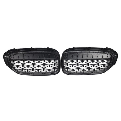 1 Pair Front Kidney Grille Glossy Black For BMW 5 Series G30 G31 2017-2019