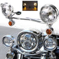 Motorcycle Driving Spot Fog Light Bar With Bracket Turn Signal For Harley Honda