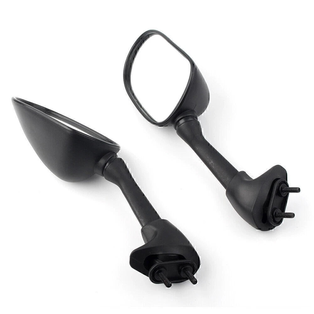 Pair Rearview Side Mirror for Yamaha YZF R6 2001 2002 Black ABS Plastic Shell