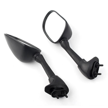 Pair Rearview Side Mirror for Yamaha YZF R6 2001 2002 Black ABS Plastic Shell