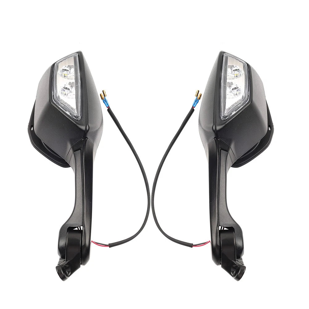 Rear View Mirrors w/ Turn Signals Fit For Kawasaki Ninja ZX10R 2016-2022 2023