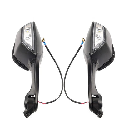 Rear View Mirrors w/ Turn Signals Fit For Kawasaki Ninja ZX10R 2016-2022 2023