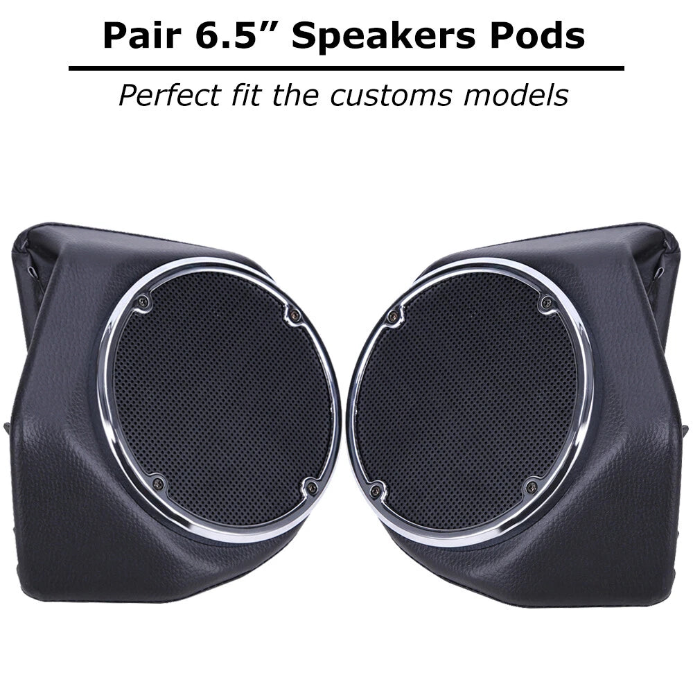 King Trunk 6.5'' Rear Speaker Pods Fits For Harley Tour Pak Electra Glide 14-23