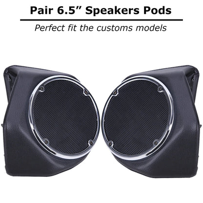 King Trunk 6.5'' Rear Speaker Pods Fits For Harley Tour Pak Electra Glide 14-23