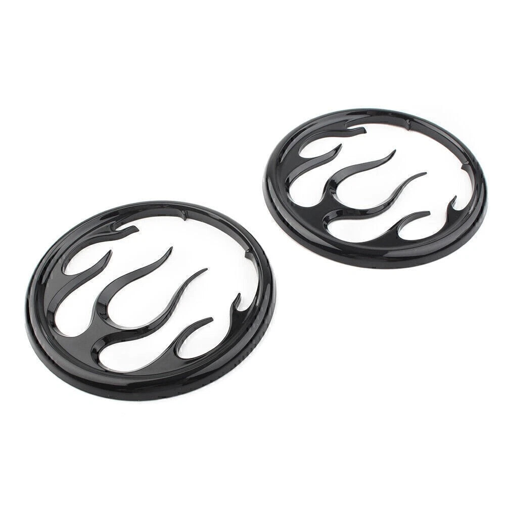 Flame Speaker Grill Accent Trim Cover for Harley Electra Street Glide Trikes