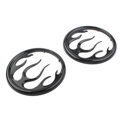 Flame Speaker Grill Accent Trim Cover for Harley Electra Street Glide Trikes