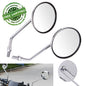 Pair Motorcycle Rear View Rearview Side Round Mirrors Universal 10mm For Yamaha