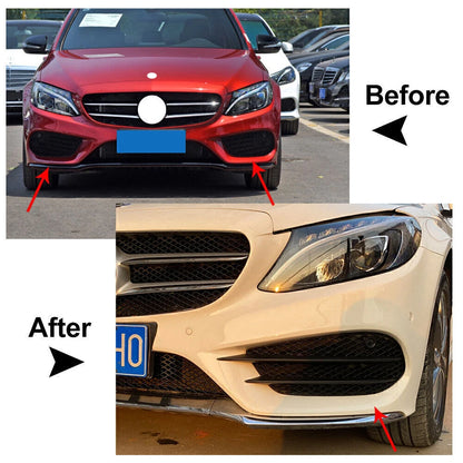 Front Bumper Fog Lamp Grille For Benz C Class W205 C180 C200 C260 2015-2018