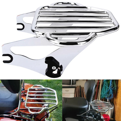 Detachable 2-Up Luggage Rack For Harley Touring Road King Street Glide 2009-2021